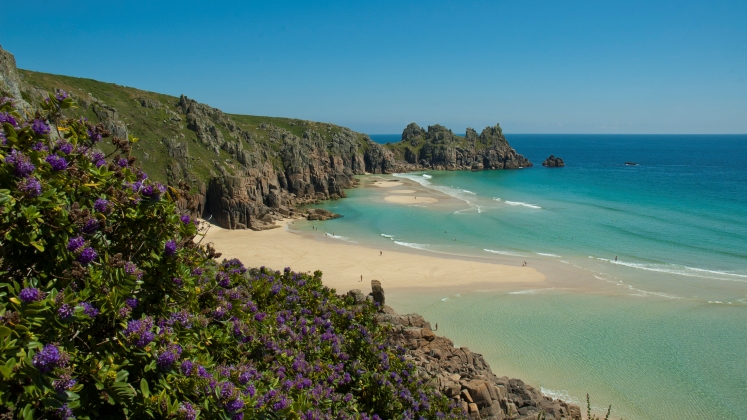 Porthcurno strand lands end cornwall