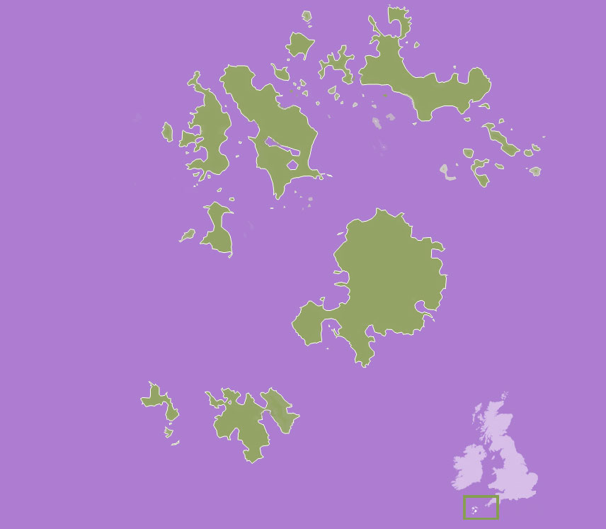 Map of the Scilly Isles